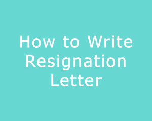 Resignation Letter 