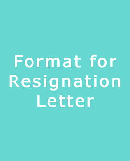 format-for-resignation-letter