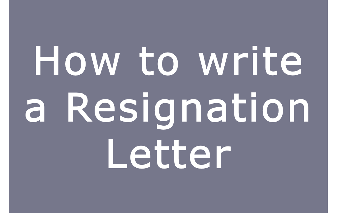 How To Write A Resignation Letter 9623