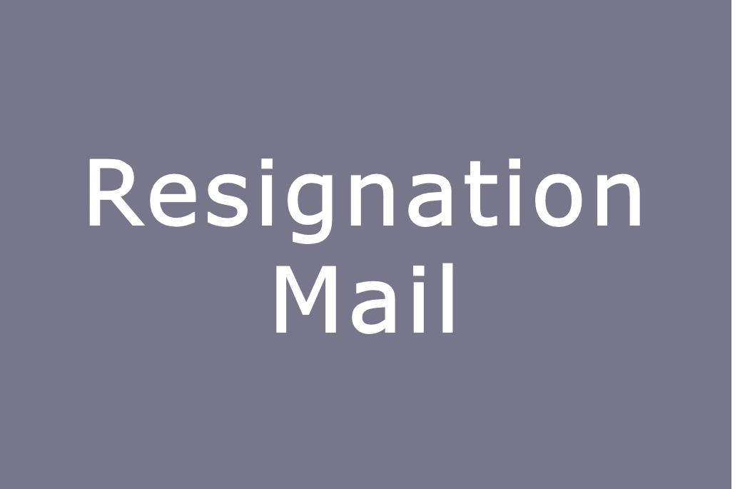 resignation mail format